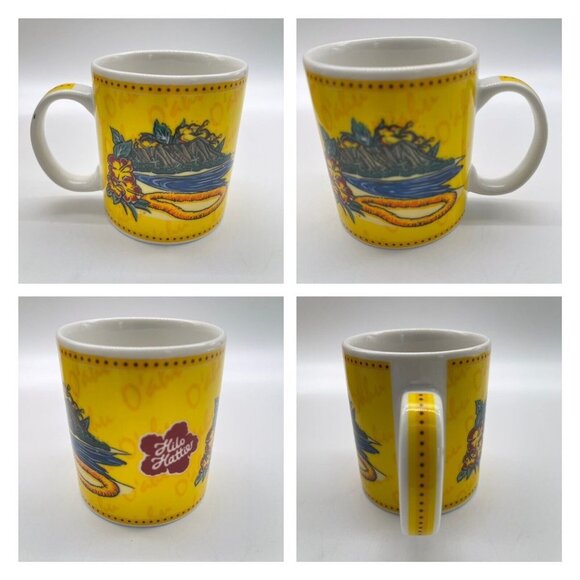 4 Collectible Hilo Hattie Mugs Souvenir Coffee Cups Hawaiian Tropical Hibiscus - Picture 9 of 12